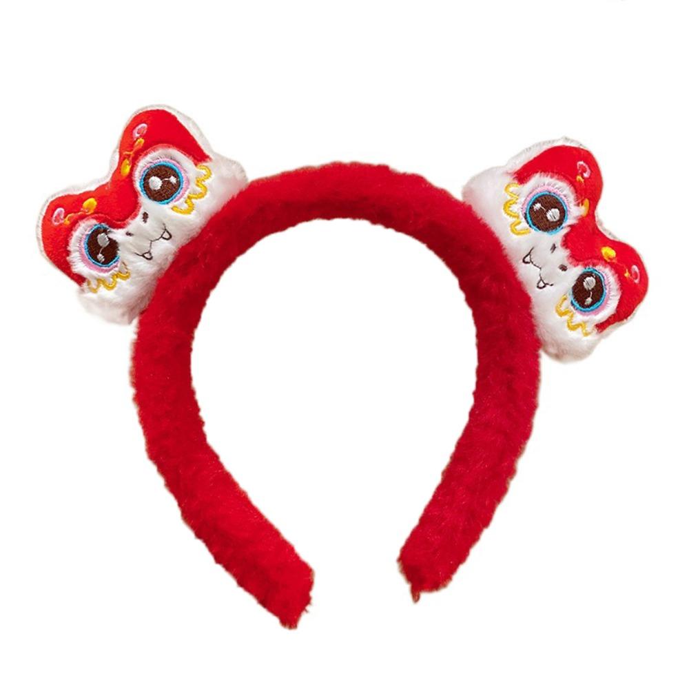 Chinese Style Snake Year Hairband Plush Cartoon Headband Hair Accessories New Year Hair Hoop  Gift