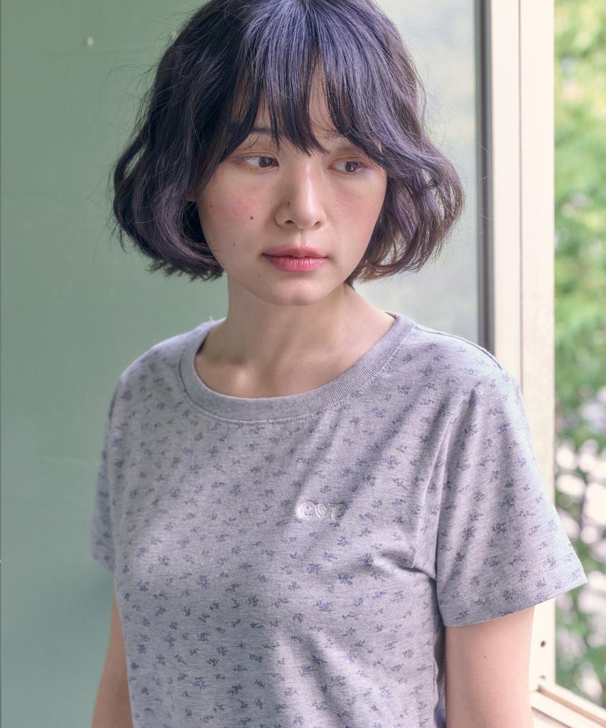AMBLER Garden Embroidered Short Sleeve T-Shirt Acr701 (Melange)
