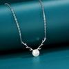 Pearl Antlers Necklace Female Mori Compact Fresh Personality Versatile Retro Pearl Pendant Jewelry Premium Durable