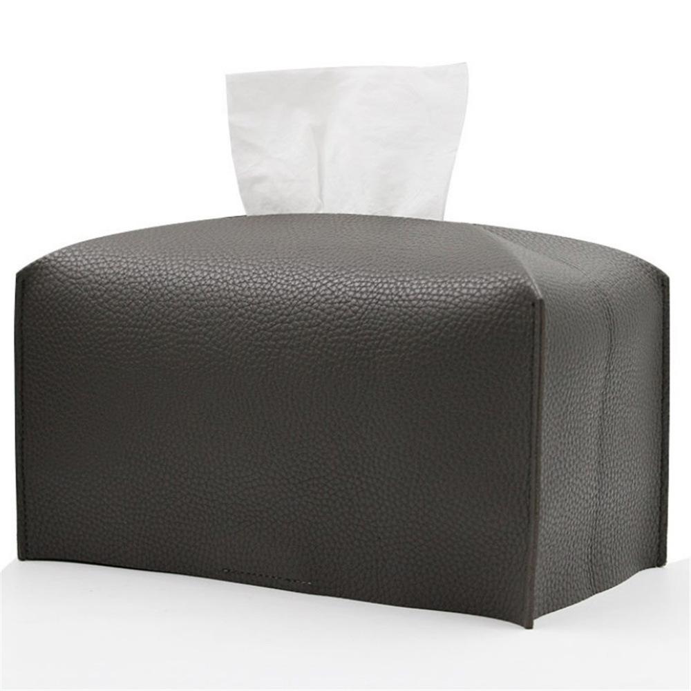 Korean Leather Tissue Box: Square Pull-Out Design for Home & Hotel Decor