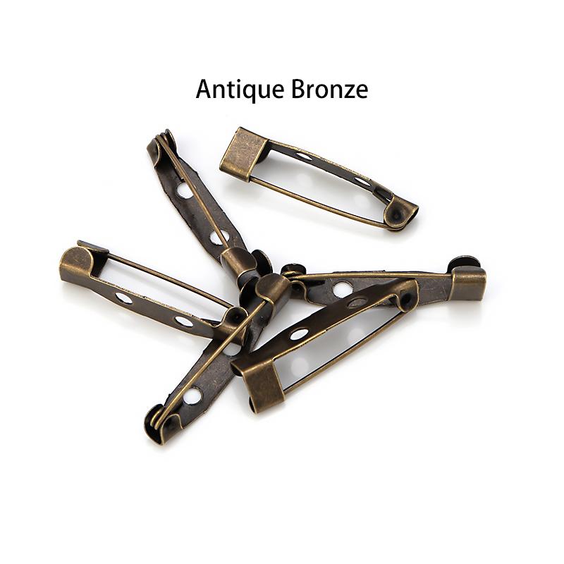 Louleur 50pcs Metal Brooch Pins Clip Base Pins Safety Pins Brooch Settings Blank Base For DIY Jewelry Making Supplies Wholesale