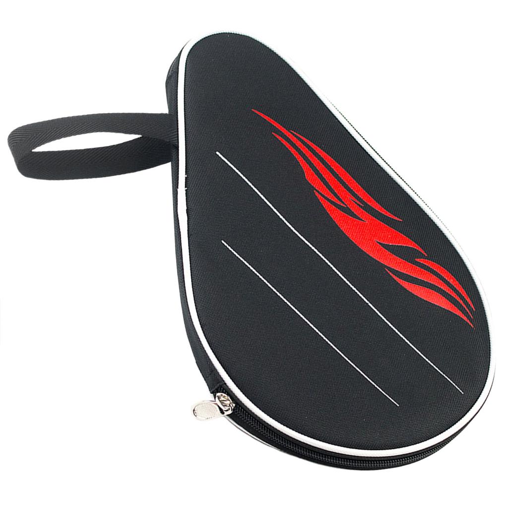 Table Tennis Bat Protective Sleeve with Storage Pocket Organizer Carry Strap Multipurpose PingPong Paddle Holder