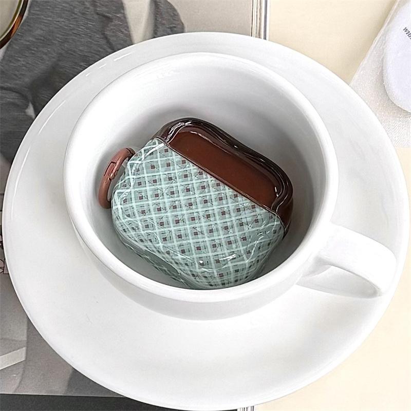 Korean Plaid Pattern Earphone Case For Apple Airpods 4 3 2 Pro 3 Protective Cover Silicone Protective Cases For Airpods Pro 2 Ca