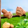 Adorable Forest Squirrel Resin Figurine For Creative Miniature Garden Decor