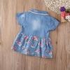 Sommer Prinzessin Denim Jean Kleid Kind Baby Party Hochzeit Festzug Kleider Kleidung