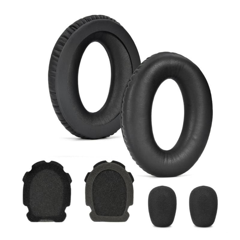 Earpads Protein Leather Ear Pad Ear Cushions Cover Memory Foam Earmuffs with Mic Form Cover for Aviation A10 Headsets