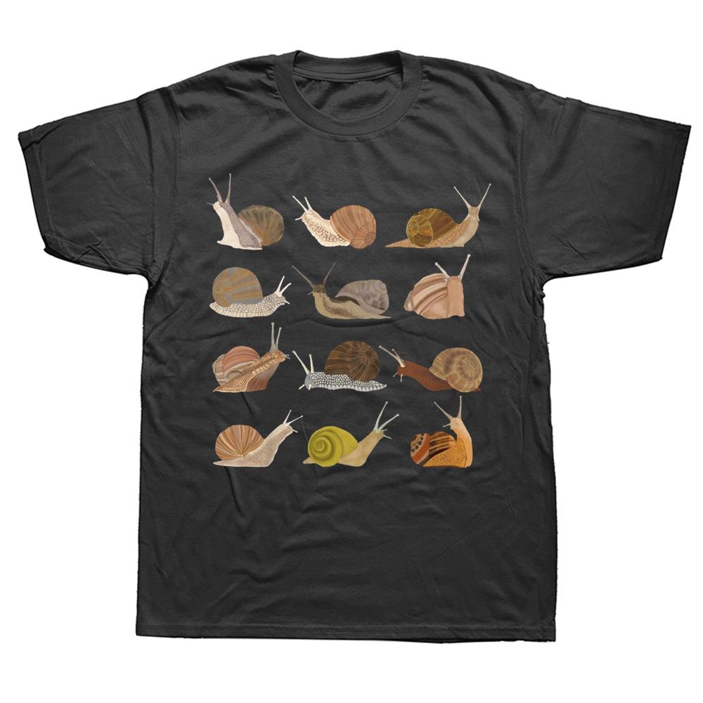 Lustige Schnecke Tier T-Shirts Sommer Stil Grafik Baumwolle Streetwear Kurzarm Geburtstagsgeschenke T-Shirt Unisex Kleidung