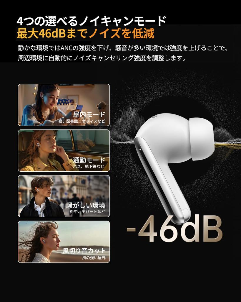2025 Gold Award QCY MeloBuds Pro Wireless Noise LDAC Spatial Bluetooth Ambient Sound Capture Wear Clear Low Latency Gaming Up To 34 Hours of App IPX5