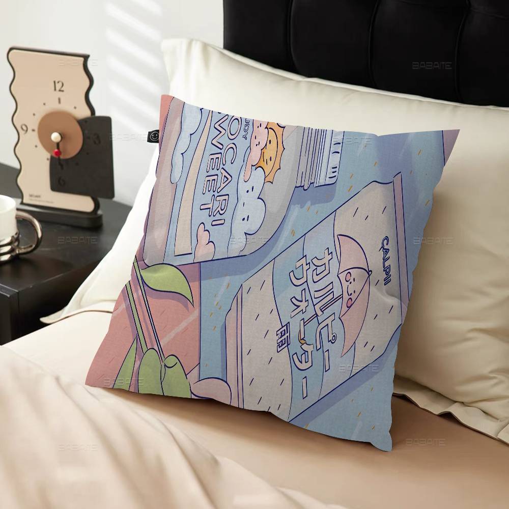 Pink Cartoon Animation Cushion Cover Decorative Pillow Sofa Home Decor Case Pillow Cases