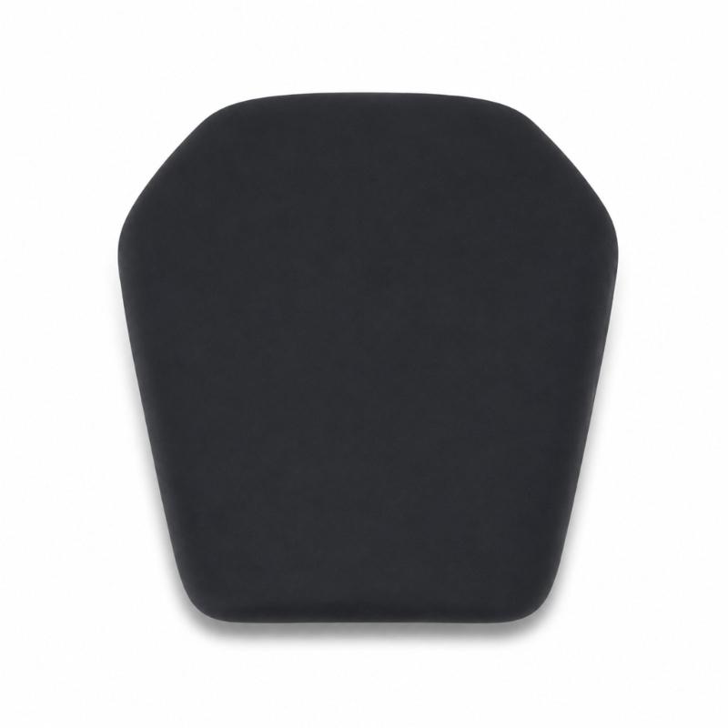 Rear Motorcycle Seat Pad Replacement, Black PU Passenger Pad with Molded Mount Base for Routine Service Tasks and Visual Update Work