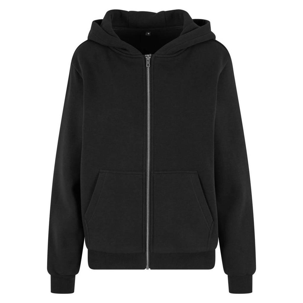 Build Your Brand Womens/Ladies Fluffy Full Zip Hoodie