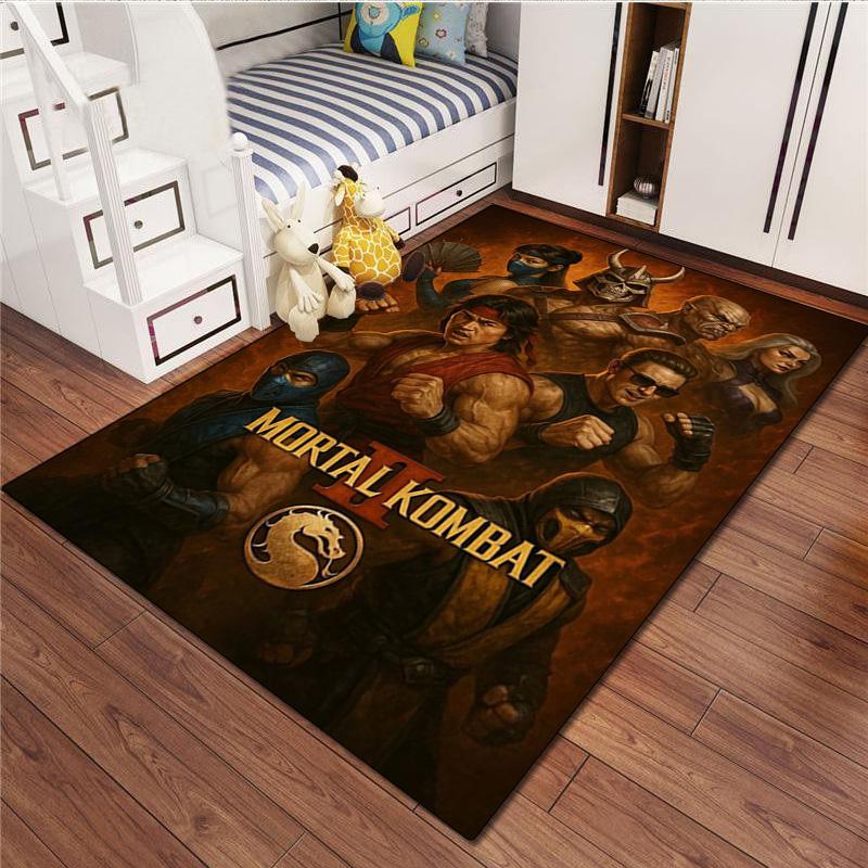 1Pc Mortal Kombat Print Rug - home decoration Carpet For Living Room Bedroom Flooring Computer Chair Area Rug