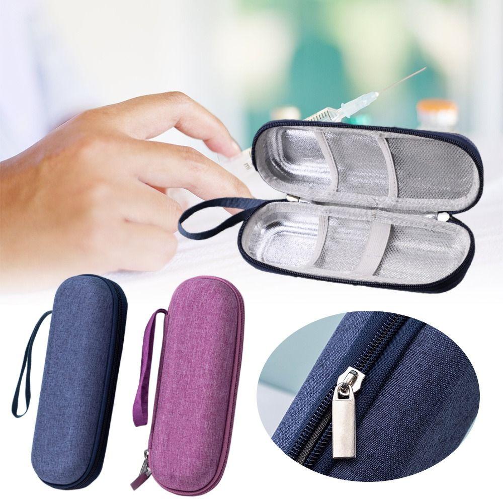 Durable EVA Insulin Cooling Bag Waterproof Thermal Insulated Pen Bag Pocket Pill Protector for Diabetics