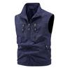 Mens Multi-pocket Vests Casual Man Breathable Mesh Vest Sleeveless Jackets Man Outwear Fishing Waistcoats Clothing