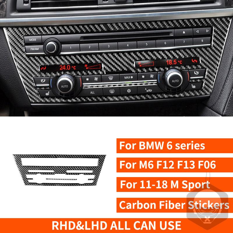 Nálepky z uhlíkových vlákien na ovládanie klimatizácie klimatizácie pre BMW radu 6 M6 F12 F13 F06 2011-2018 M