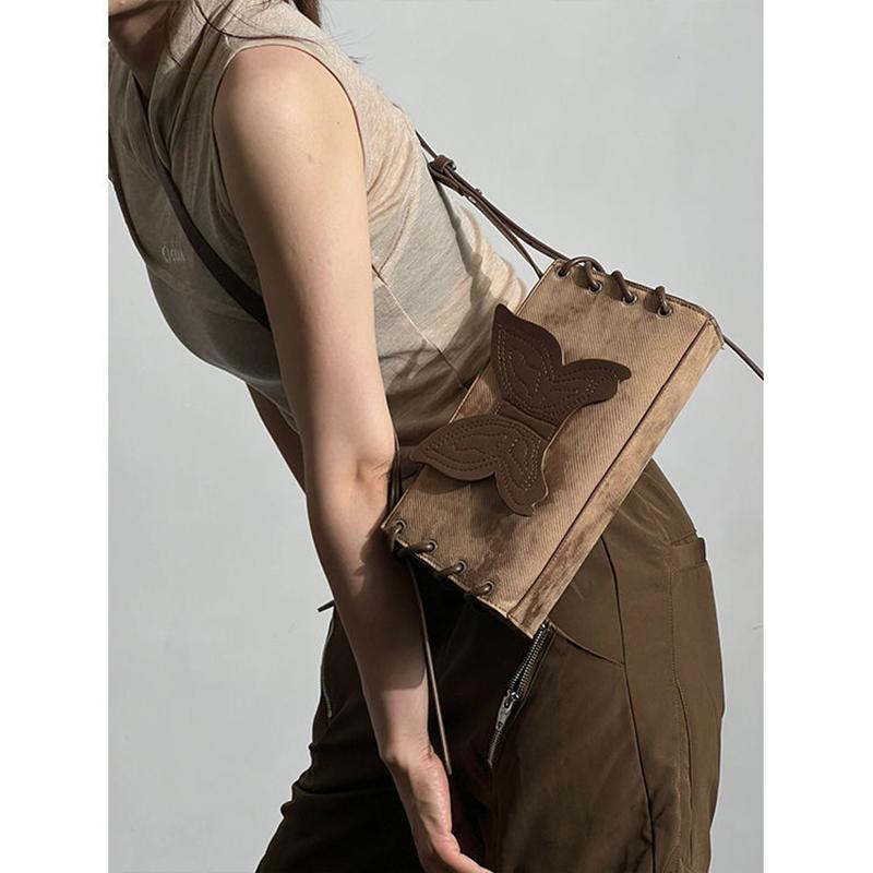 2023 Nuevo Diseño Nicho Estilo Yermo de Alta Gama Dulce y Cool Chica Hot Bolso de Hombro Mariposa Axila de Moda