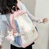 School Bag New Casual Backpack Popular Fashion Versatile Backpack Large Capacity with Pendant Chinese College Student School Bag Tide