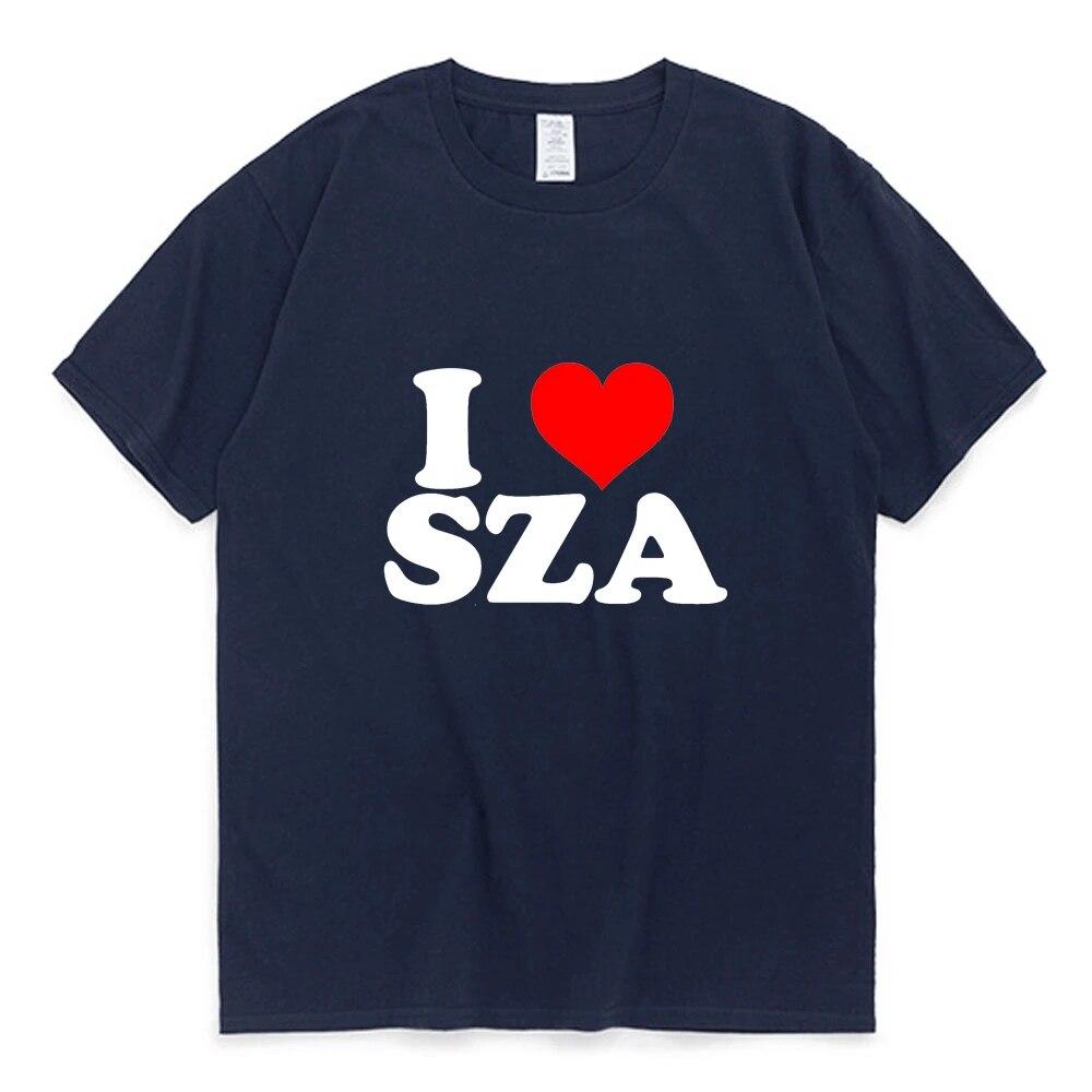 I Love SZA Good Days Graphics Print T-shirt Unisex Women Hip Hop Rapper 90s Vintage Short Sleeve Tees Teen Streetwear Trend T Shirt
