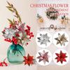 29CM Fabric Artificial Flower Sequin Flower Mesh Christmas Flower Flower Arrangement Decoration Ornaments Christmas Wreath Decorations