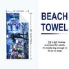 Gojo Satoru Print Beach Towel, Large Soft Quick Dry Towel for Beach Camping Swimming