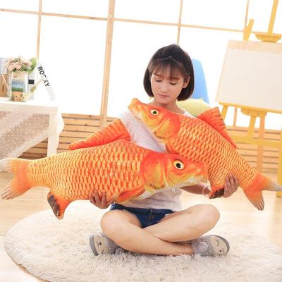 Almofada de Pelúcia Criativa Rei Carpa Vermelha - Perfeita para Decoração de Casamento ou Presente de Aniversário