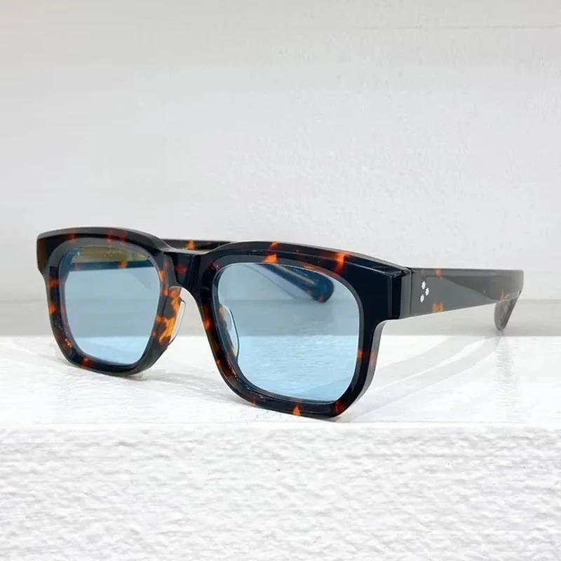 Quadratische Handgefertigte Acetat-Sonnenbrille Uv400 Designer Japanische Marke Klassische Herren Optische Vintage-Brille mit Sehstärke
