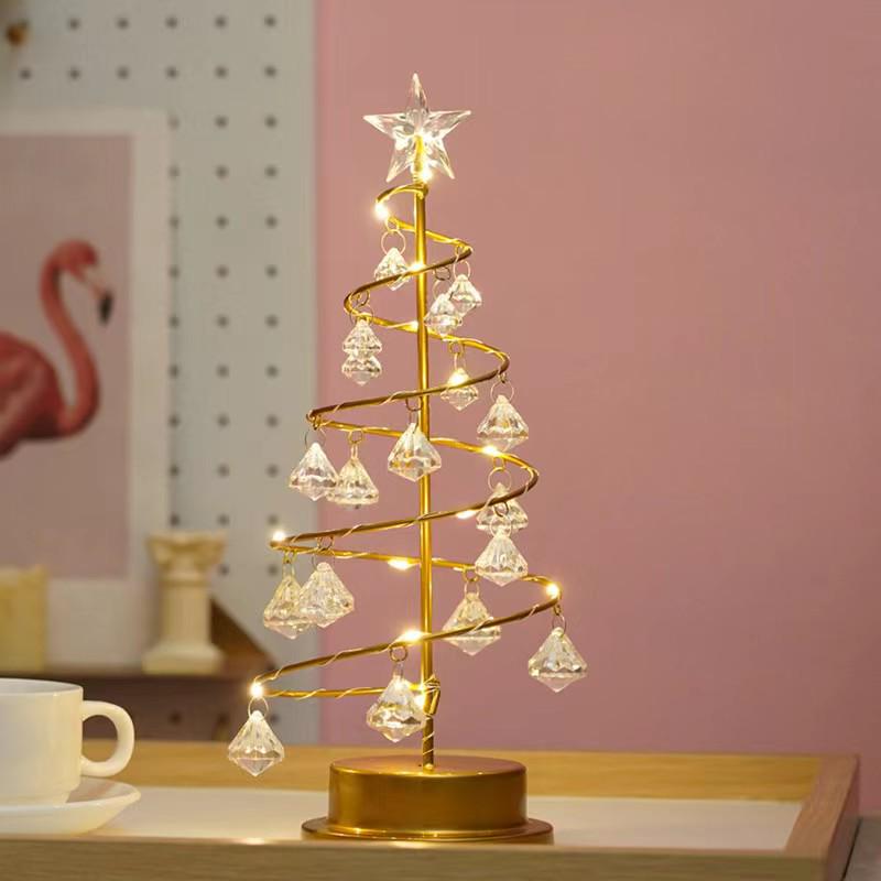 USB LED Cherry Blossom Crystal Tree Lamp for Room Decoration - Rose Flower Light with Colorful Simulated Lights