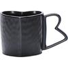300ML European Ceramic Heart Coffee Cup Exquisite Afternoon Tea Flower Tea Latte Coffee Mug Home Use Heart-shaped Breakfast Mug