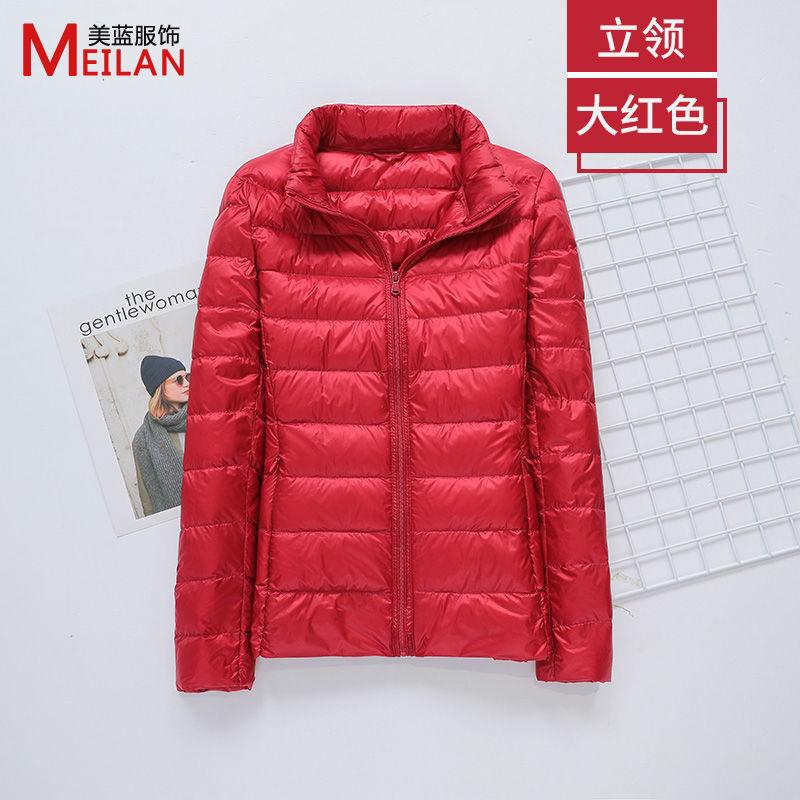 Down jacket women's new short light and thick warm and slim fashion jacket