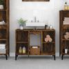 Gabinete de Banheiro em Carvalho Fumê 31,5 x 13 x 23,6 pol (L x L x A) Madeira Engenheirada