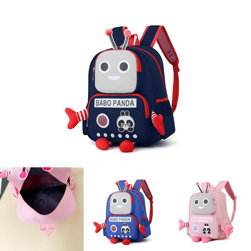 Kids Cartoon Backpack For Girls And Boys With Robot Design For School