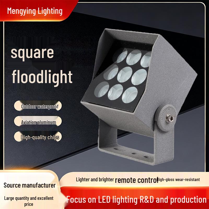 Waterproof LED Outdoor Spotlight for Landscape, Park, or Hotel - Narrow Beam Wall Washer for Trees and Columns
