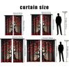 2 PCS Romantic Rose Heart Tree Printed Curtains Flat Print Valentine's Day Window Decor Living Room Bedroom Decor