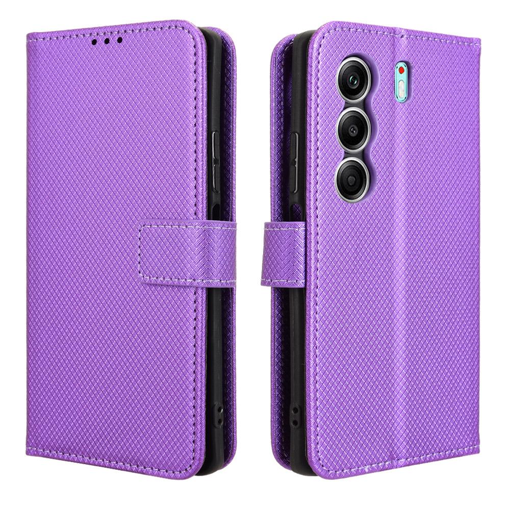 

Кожаные флип-чехлы для Tecno Camon 40 Pro 4G / 5G кожаный чехол [Flip Vintage Leather] прочные ретро-флип-чехлы Tecno Camon 40 Pro 4G/5G фиолетовый