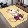 Bobo Siebenschläfer Flannel Pattern Square Carpet,Area Rug,Carpet Rug for Living Room Bedroom Sofa Playroom Decor,Non-slip Floor Mat