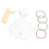 100pcs Plastic Floss Bobbins with Manual Bobbin Winder DIY Crafts Easy Storage Embroidery Bobbins for Needlework Sewing