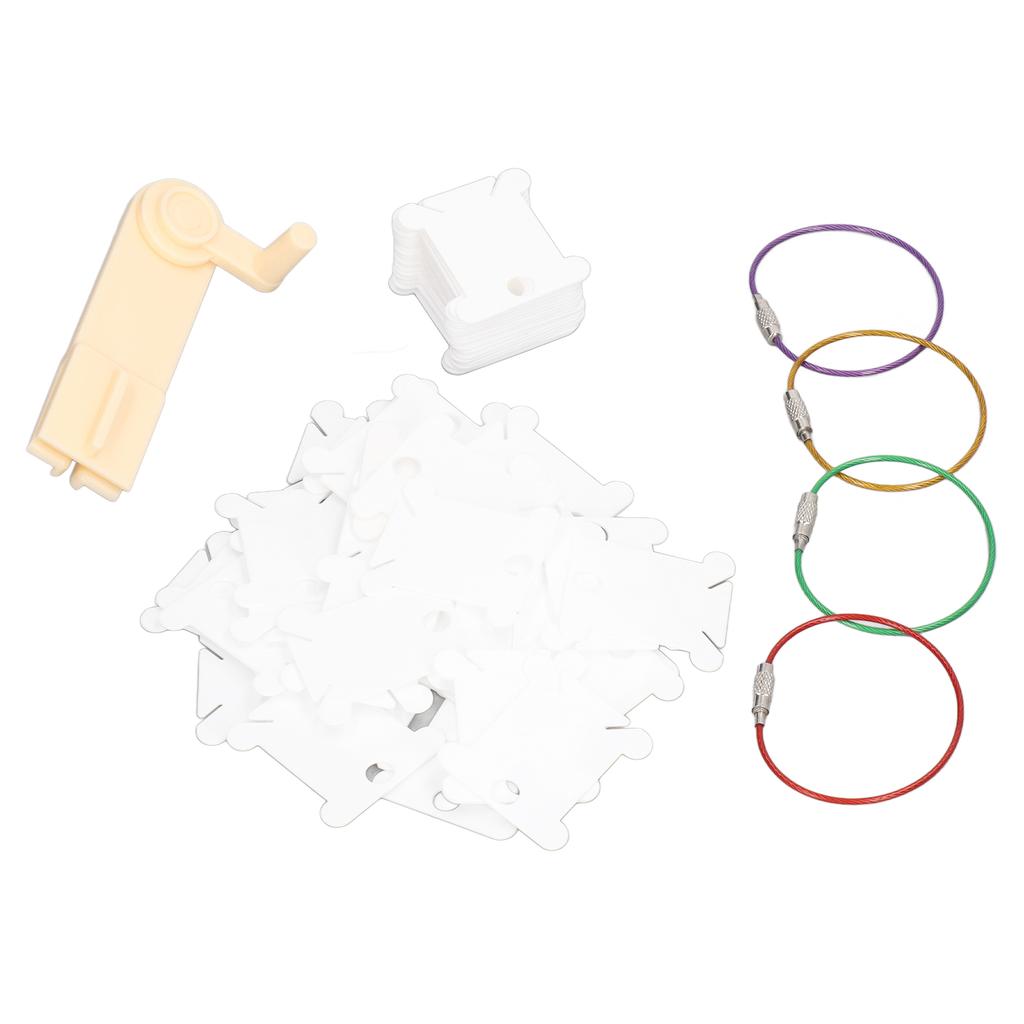 100pcs Plastic Floss Bobbins with Manual Bobbin Winder DIY Crafts Easy Storage Embroidery Bobbins for Needlework Sewing