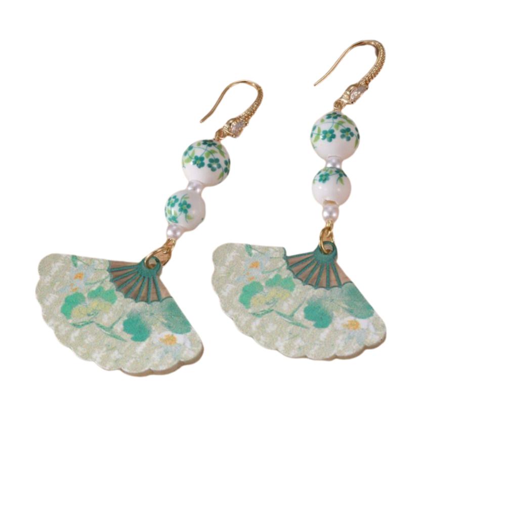 New Chinese Style Blue and White Porcelain Earrings Zinc Zinc Alloy Drop Earrings  Women