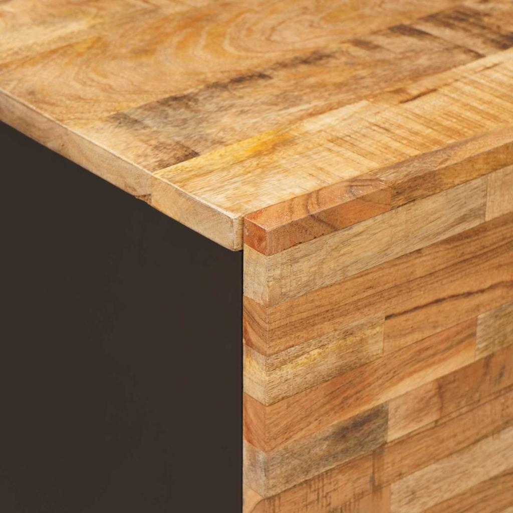 Bathroom Wall Mounted Cabinet In Natural Finish 38 X 33 X 48 Cm Solid Mango Wood