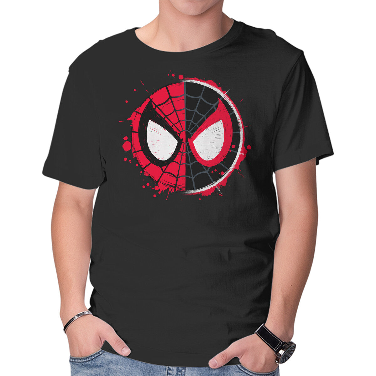 Unisex Crew Neck T-Shirt Splatter Verse Graphic Short Sleeve Casual Tee XL