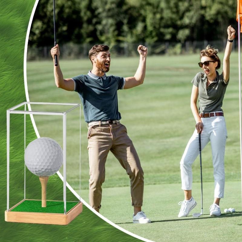 Scatola Contenitore in Acrilico per Palline da Golf Custodia Espositore per Palline da Golf Contenitore Copertura Protettiva per Golf Supporto Antipolvere