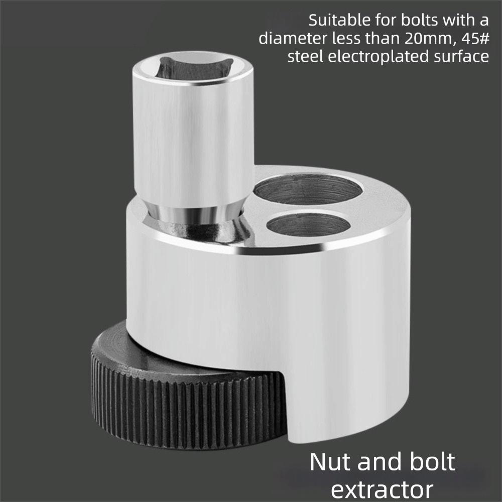 Silver Finish Nut Extractor Square Joint Bolt Extractor Industrial Maintenance