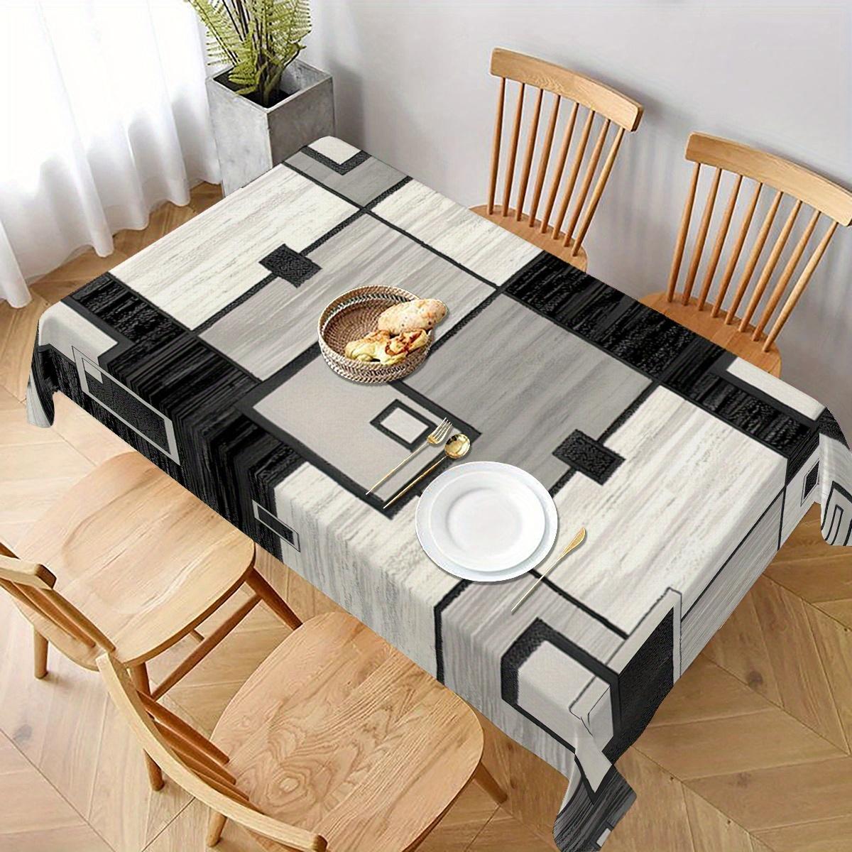 Moderne Geometrische Tafelkleed Makkelijk te Onderhouden Minimalistische Tafelhoes voor Eetkamer Keuken Huisdecoratie 140X180CM(5X5.9FT