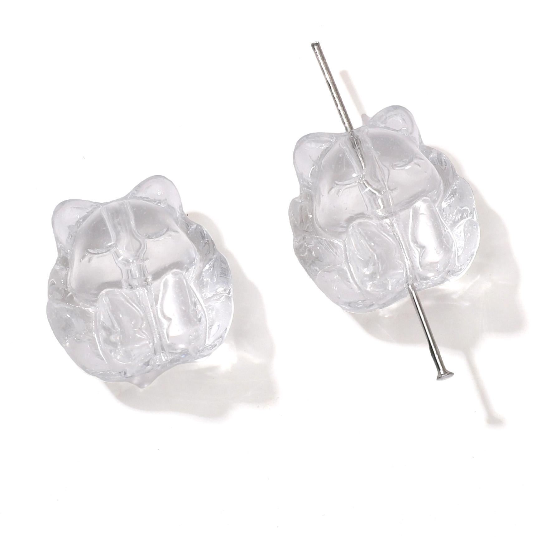 

5 шт. стеклянных бусин-разделителей в виде девятихвостой лисы для изготовления ювелирных изделий, браслетов и ожерелий своими руками белый