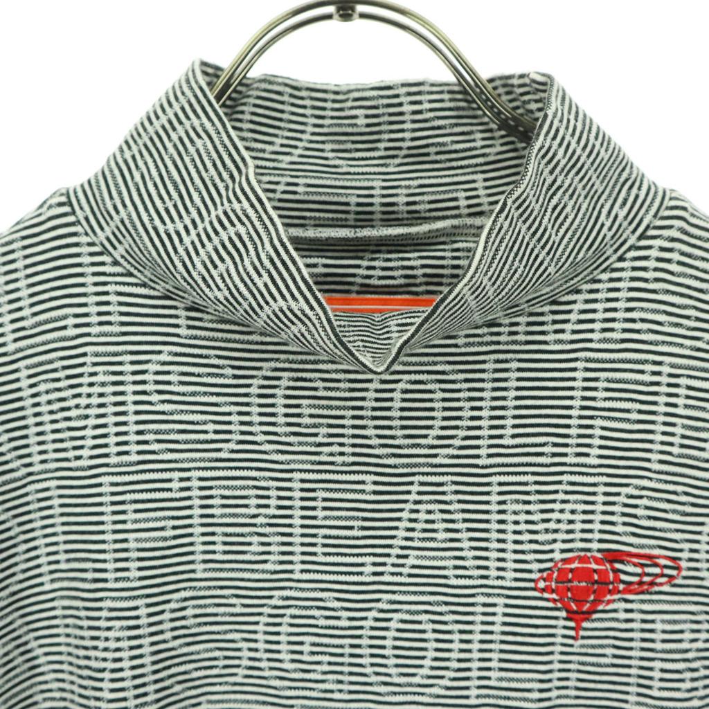 Beauty products BEAMS GOLF made in Japan Border Pattern Logo All-over Print Long sleeve High neck Cut Women Used