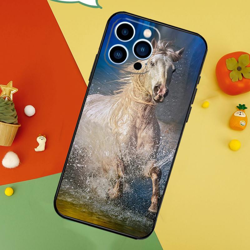 Horses Running Phone Case For iPhone 17 Pro Max 16 14 13 12 11 15 Pro Max Plus 12 13 Mini 16e 17 Air Cover