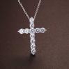 New Factory Wholesale Fashion 925 Sterling Silver Jewelry Charm Elegant Women Shiny Crystal CZ Necklace Jewelry Wedding Cute