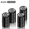 VW 4pcs Car Tire Valve caps Emblem metal Cap Case For for VW Volkswagen Golf Polo Passat Touran accessories Car Styling