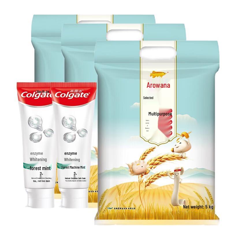 Colgate Whitening Toothpaste & Arowana Flour Combo