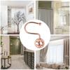 12Pcs Shower Curtain Hooks Metal Anti Rust Hooks Bathroom Accessories Shower Curtain Rings Decorative Hooks for Bathroom Home
